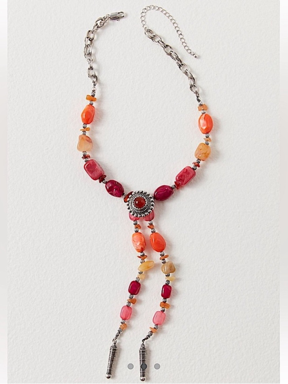 NWT Free People Beachriders Bolo Statement Necklace Color Bright Boho Western